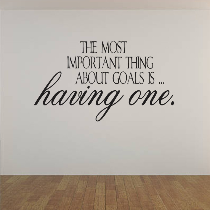 The most important thing about goals is... A0180