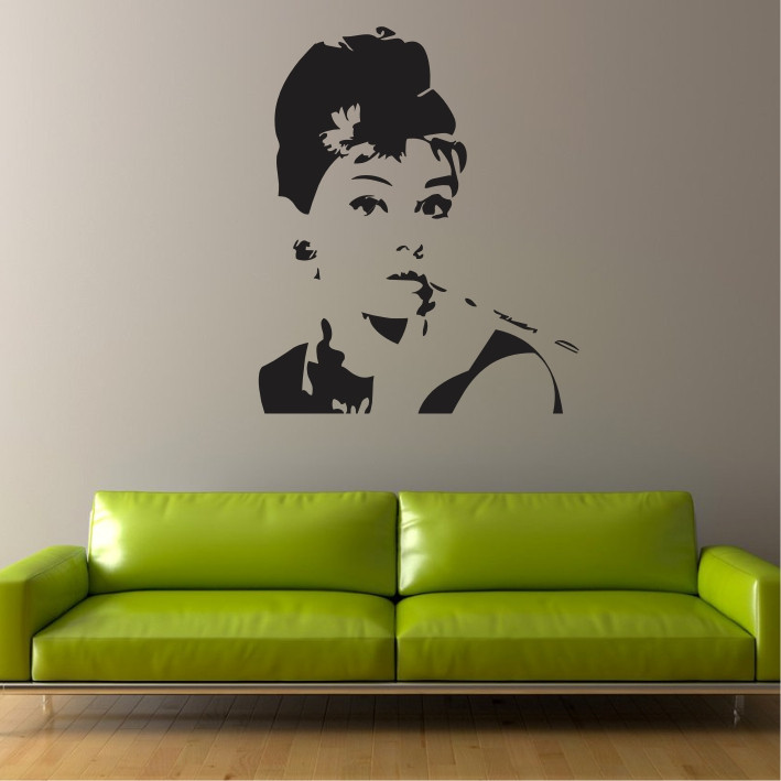 Stenska nalepka Audrey Hepburn C0053