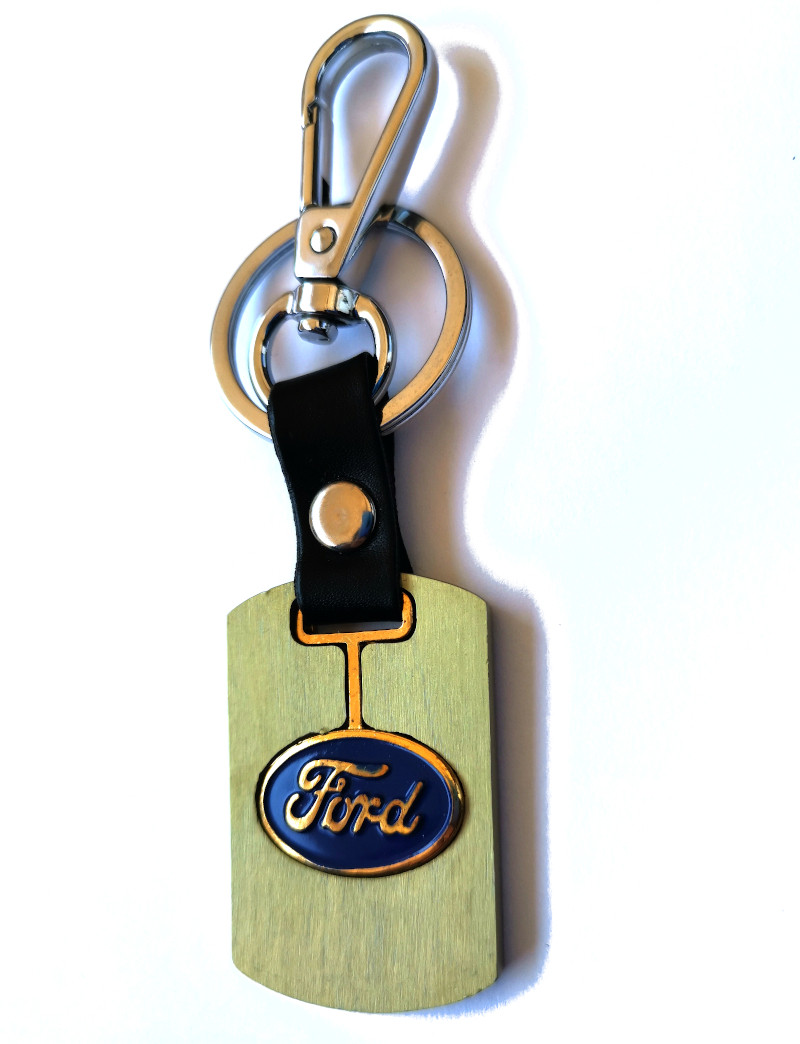 Obesek za ključe Ford - zlat