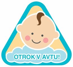 Nalepka Otrok v avtu