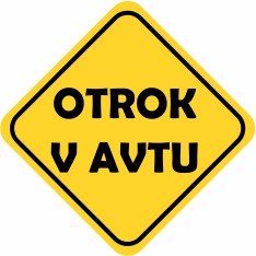 Nalepka Otrok v avtu