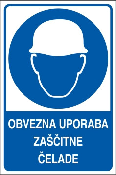 Obvezna uporaba zaščitne čelade