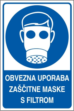 Obvezna uporaba zaščitne maske s filtrom