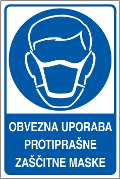 Obvezna uporaba protiprašne zaščitne maske