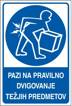 Pazi na pravilno dvigovanje težjih predmetov