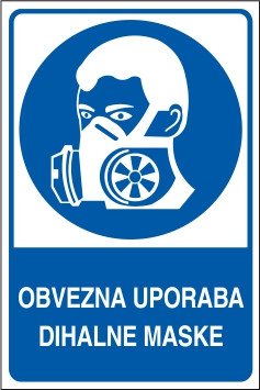 Obvezna uporaba dihalne maske