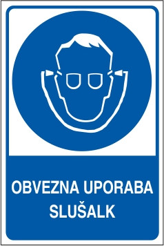 Obvezna uporaba slušalk