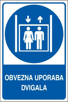 Obvezna uporaba dvigala