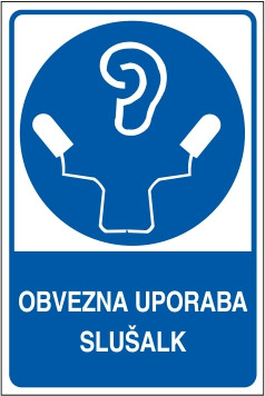 Obvezna uporaba slušalk