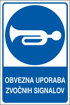 Obvezna uporaba zvočnih signalov