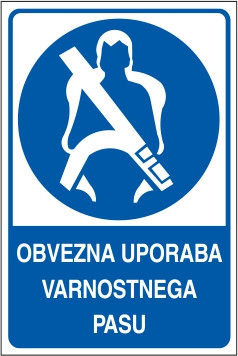 Obvezna uporaba varnostnega pasu