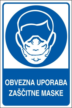 Obvezna uporaba zaščitne maske