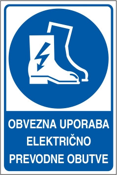 Obvezna uporaba električno prevodne obutve