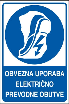 Obvezna uporaba električno prevodne obutve