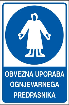 Obvezna uporaba ognjevarnega predpasnika