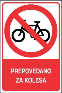 Prepovedano za kolesa