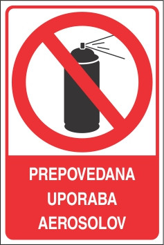 Prepovedana uporaba aerosolov