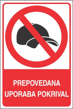 Prepovedana uporaba pokrival