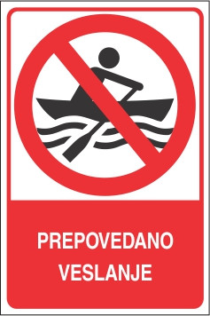 Prepovedano veslanje