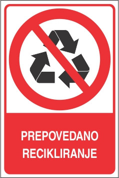 Prepovedano recikliranje