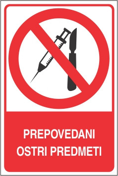 Prepovedani ostri predmeti