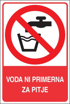 Voda ni primerna za pitje