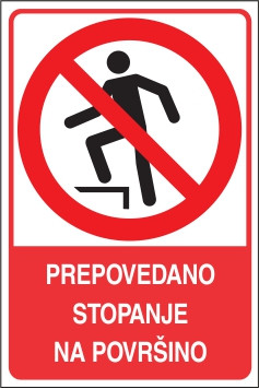 Prepovedano stopanje na površino