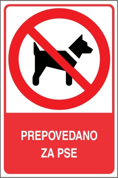 Prepovedano za pse