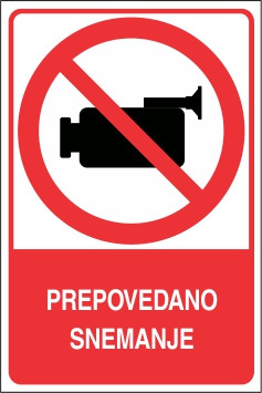 Prepovedano snemanje