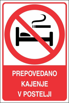 Prepovedano kajenje v postelji