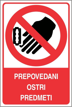 Prepovedani ostri predmeti