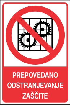 Prepovedano odstranjevanje zaščite