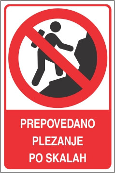 Prepovedano plezanje po skalah