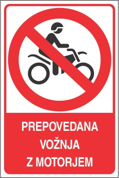 Prepovedana vožnja z motorjem