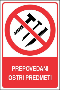 Prepovedani ostri predmeti