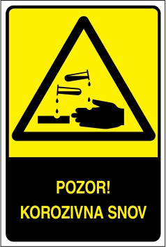 Pozor! Korozivna snov