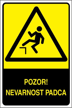 Pozor! Nevarnost padca