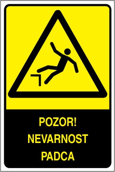 Pozor! Nevarnost padca