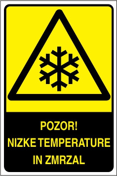 Pozor! Nizke temperature in zmrzal