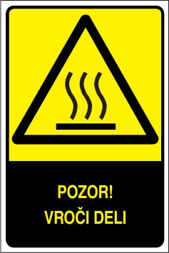 Pozor! Vroči deli