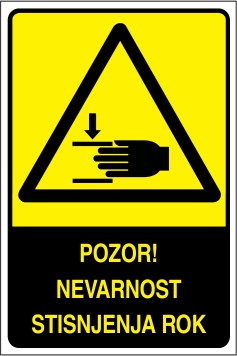 Pozor! Nevarnost stisnjenja rok