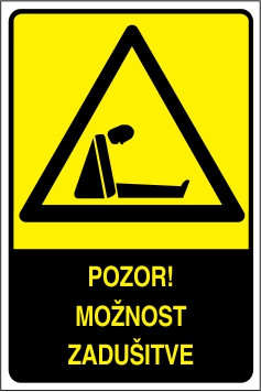 Pozor! Možnost zadušitve