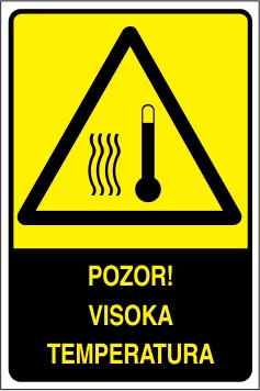 Pozor! Visoka  temperatura