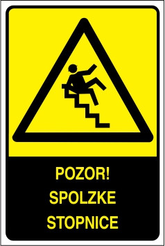 Pozor! Spolzke stopnice