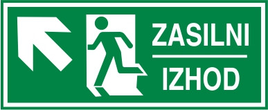 Zasilni izhod Levo gor