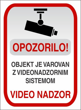 Varovano z video nadzorom