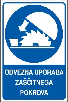 Obvezna uporaba zaščitnega pokrova