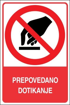Prepovedano dotikanje