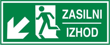 Zasilni izhod Levo dol