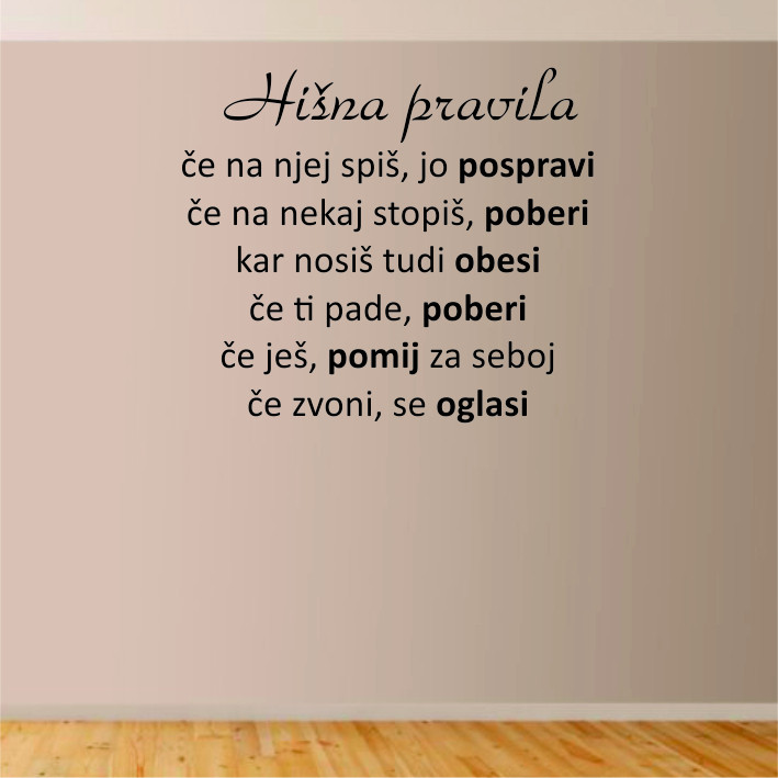 Hišna pravila/pravilnik